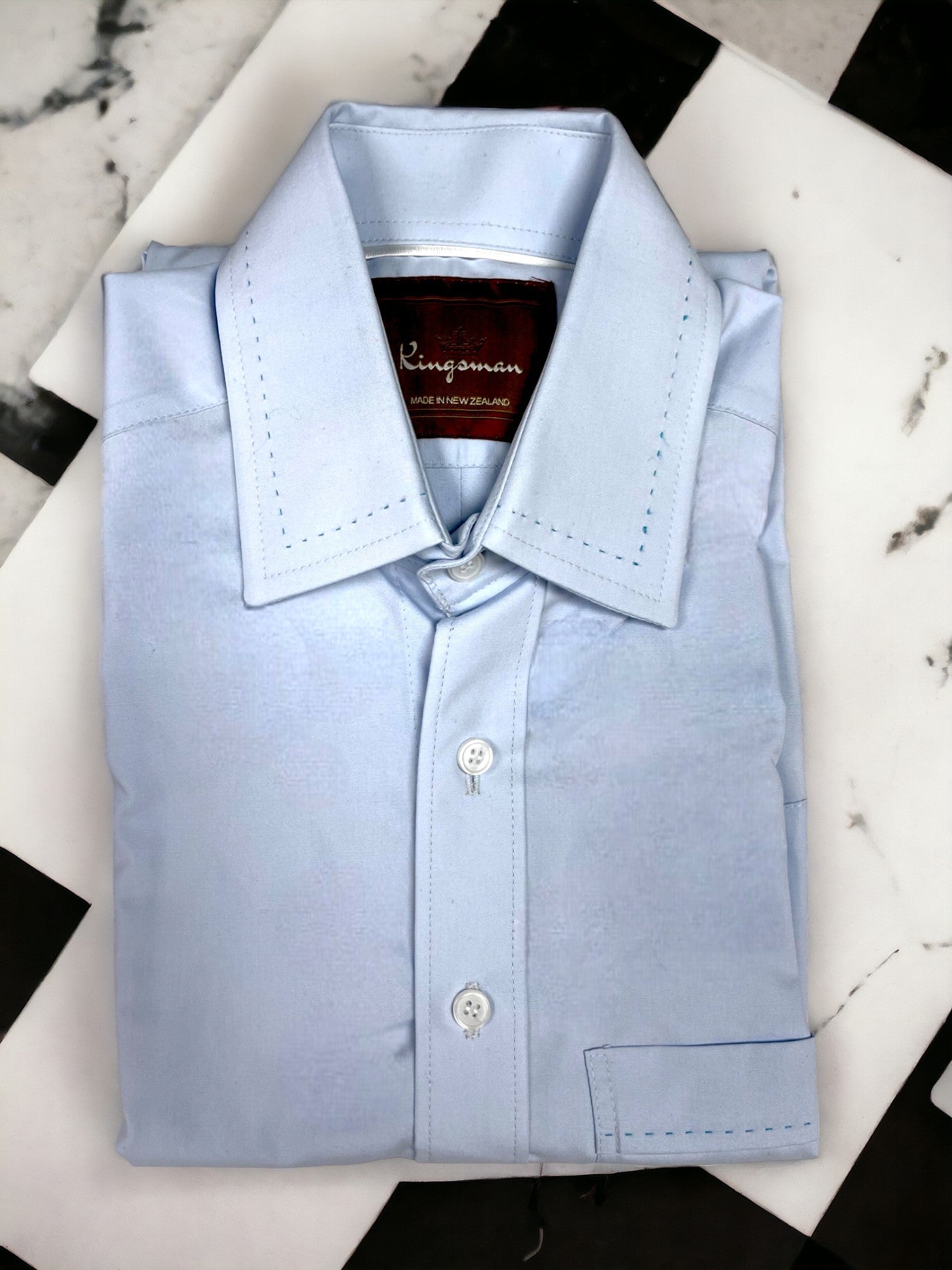 kingsman dress shirt Mens Kingsman Double Breasted Navy Pinstripe Suit 44 Regular / Navy