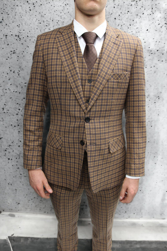 Vintage Brown Check Jacket